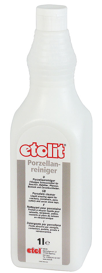 Porzellanreiniger Etolit® 1,0 Liter - Flasche Porzellanreiniger Etolit® 1,0 Liter - Flasche