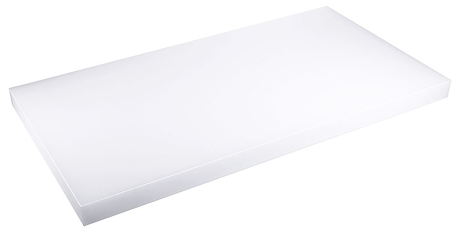 Schneidbrett weiß 75 x 40,0 cm - 4 cm dick - mit Füßchen Schneidbrett weiß 75 x 40,0 cm - 4 cm dick - mit Füßchen