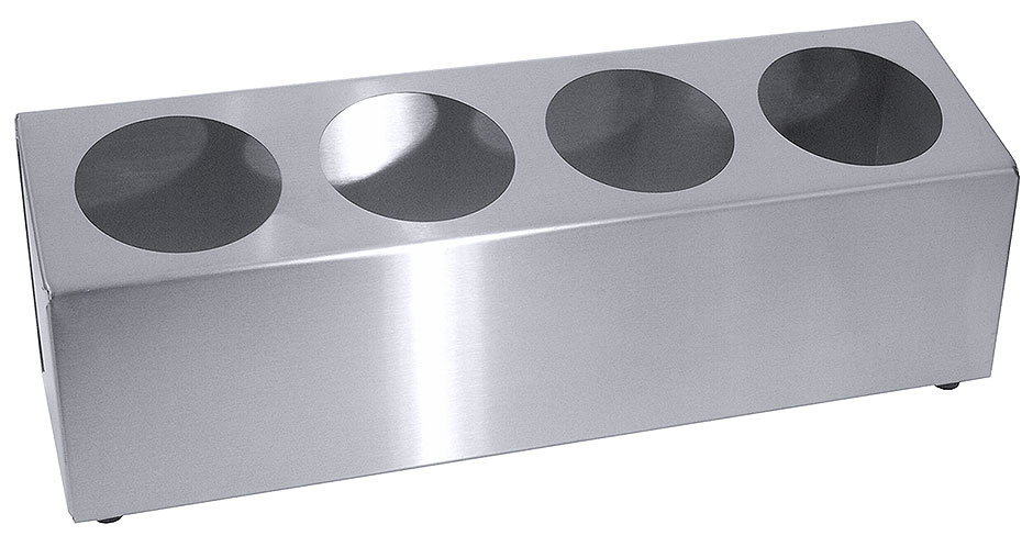 Besteckbehälter einreihig - für 4 Behälter Ø 10,0 cm Besteckbehälter einreihig - für 4 Behälter Ø 10,0 cm