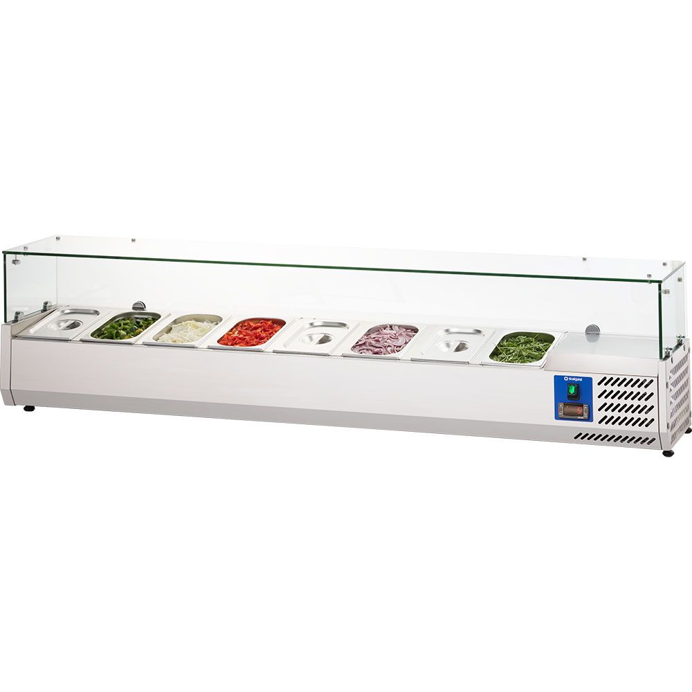 STARLINE Kühlaufsatzvitrine für 8x GN 1/4 mit Glas-Hygieneschutz STARLINE Kühlaufsatzvitrine für 8x GN 1/4 mit Glas-Hygieneschutz