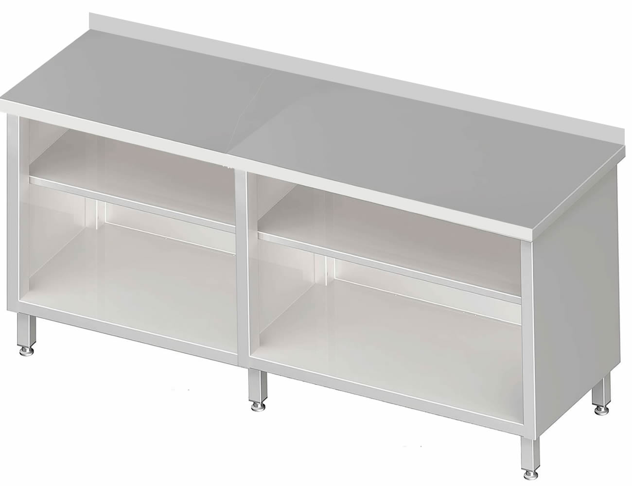 Arbeitsschrank offen mit Zwischenboden 200x70x85cm, mit Aufkantung