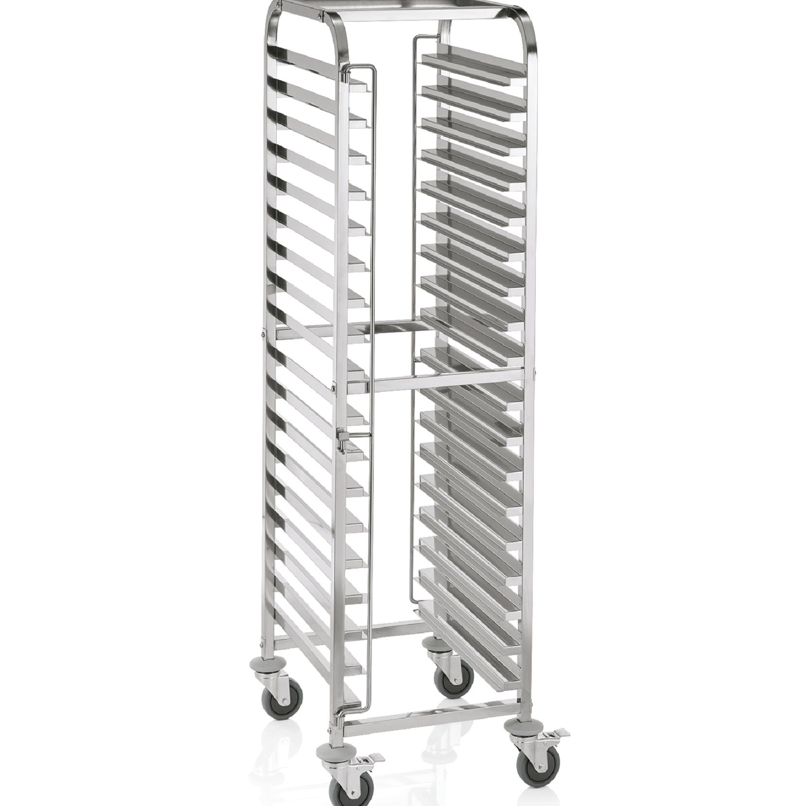 Regalwagen aus CNS für GN Behälter und Backbleche Regalwagen aus CNS für GN Behälter und Backbleche