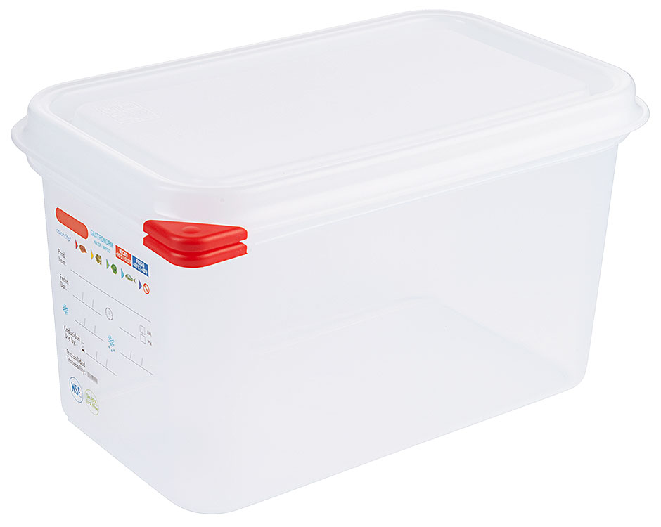 Lebensmittelbehälter GN 1/4 - Tiefe 15 cm - Volumen 4,3 Liter Lebensmittelbehälter GN 1/4 - Tiefe 15 cm - Volumen 4,3 Liter