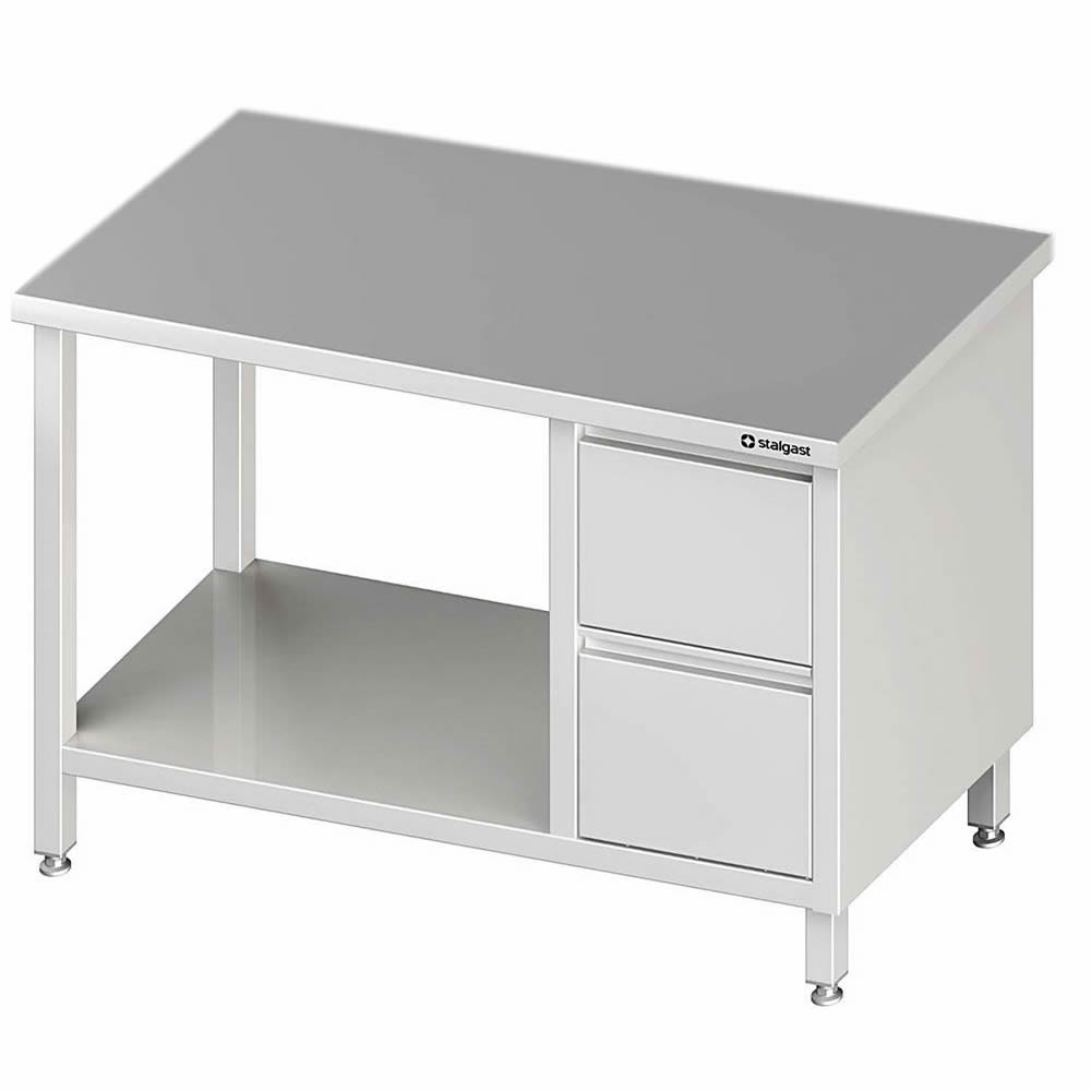 Arbeitstisch mit Grundboden, 280x70x85cm, 2 Schubladen rechts Arbeitstisch mit Grundboden, 280x70x85cm, 2 Schubladen rechts