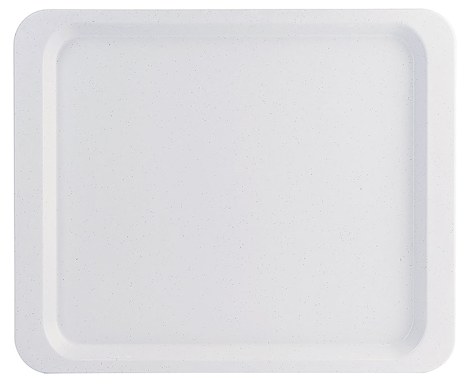 Tablett GN 1/2 - 32,5 x 26,5cm aus Polyesterharz in lichtgrau Tablett GN 1/2 - 32,5 x 26,5cm aus Polyesterharz in lichtgrau