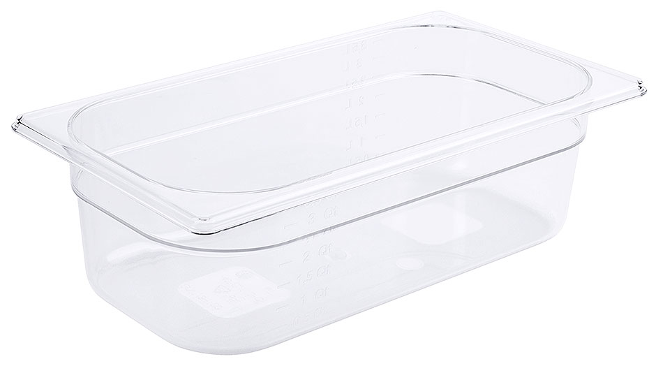 GN Behälter 1/3 - Polycarbonat - 100 mm tief - Volumen 3,5 Liter