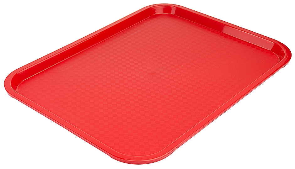 Fast Food Tablett 40 x 30cm aus Polypropylen in rot