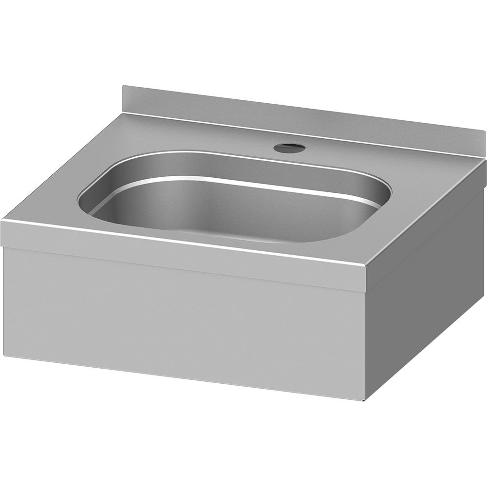 Handwaschbecken zur Wandmontage, 400x350x150mm, verschweißt Handwaschbecken zur Wandmontage, 400x350x150mm, verschweißt
