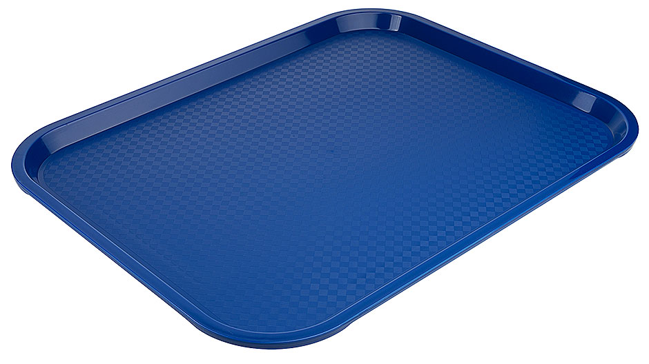 Fast Food Tablett 45 x 35cm aus Polypropylen in blau Fast Food Tablett 45 x 35cm aus Polypropylen in blau