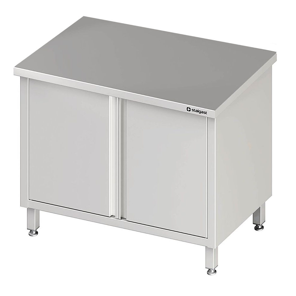 Arbeitsschrank mit Flügeltüren, 1300x700x850 mm, ohne Aufkantung, verschweißt Arbeitsschrank mit Flügeltüren, 1300x700x850 mm, ohne Aufkantung, verschweißt