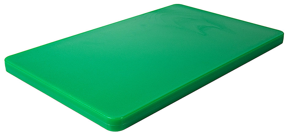 HACCP Schneidbrett hochdicht, mit Füße - 53 x 32,5 cm - 2,5 cm dick - Farbe grün HACCP Schneidbrett hochdicht, mit Füße - 53 x 32,5 cm - 2,5 cm dick - Farbe grün