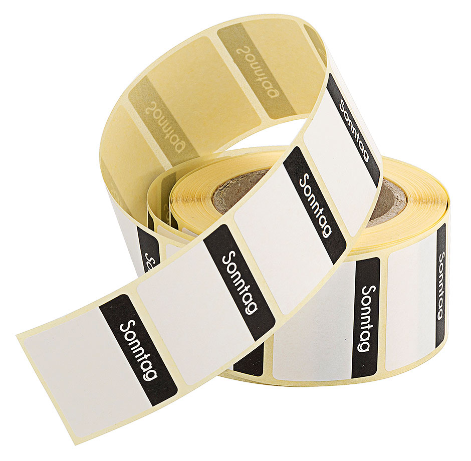 Etiketten Sonntag SCHWARZ Etiketten Sonntag SCHWARZ