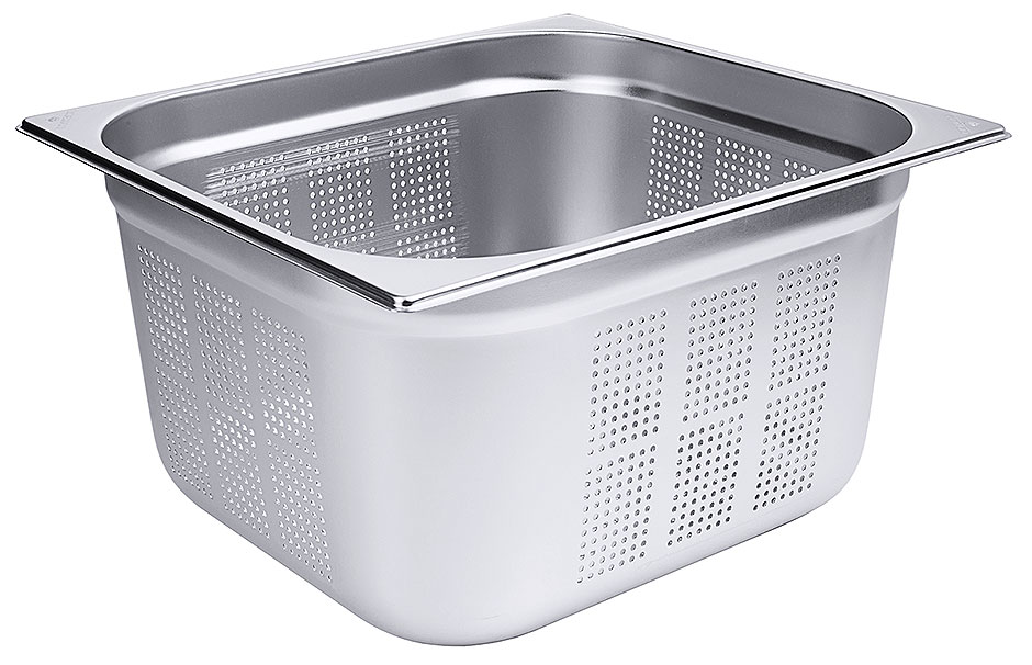 GN Behälter perforiert GN 2/3 - 200 mm tief - Volumen 18,0 Liter GN Behälter perforiert GN 2/3 - 200 mm tief - Volumen 18,0 Liter