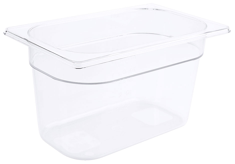 GN Behälter 1/4 - Polycarbonat - 150 mm tief - Volumen 4,0 Liter