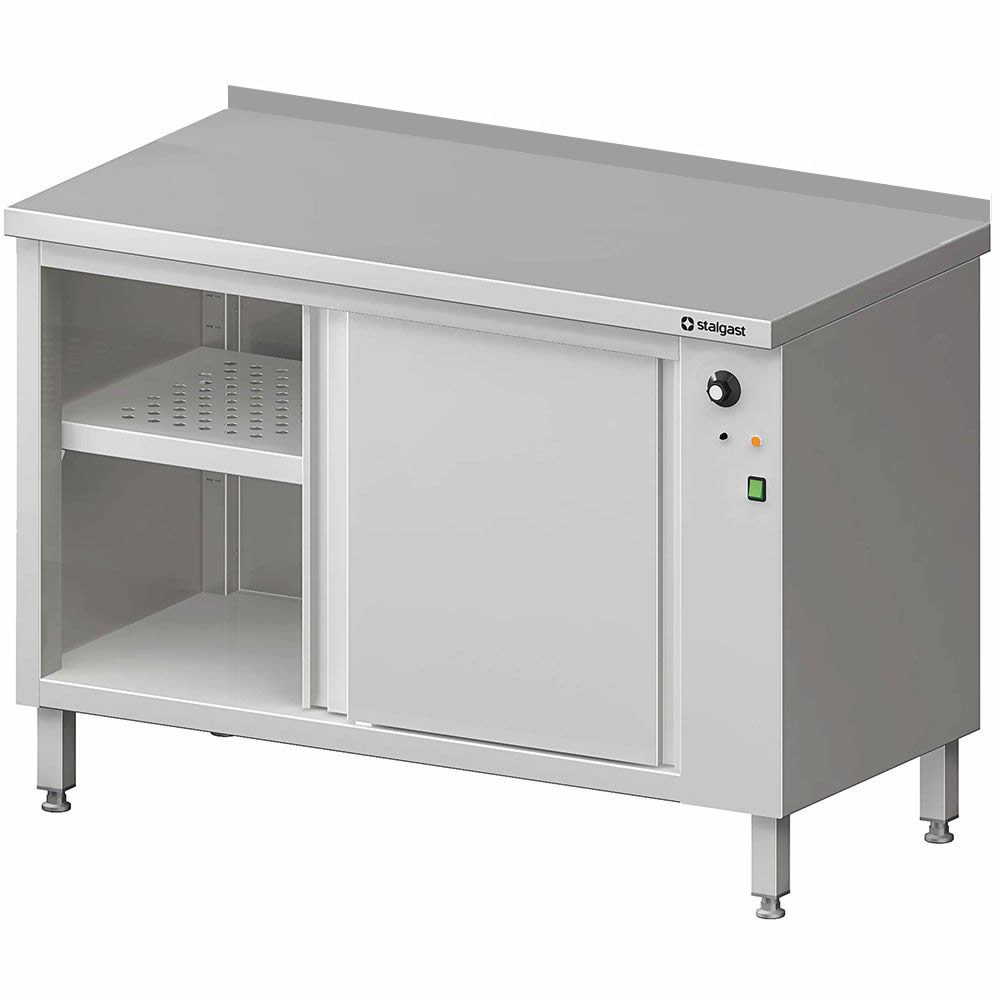 Wärmeschrank mit Schiebetüren 1600x700x850 mm mit Aufkantung Wärmeschrank mit Schiebetüren 1600x700x850 mm mit Aufkantung