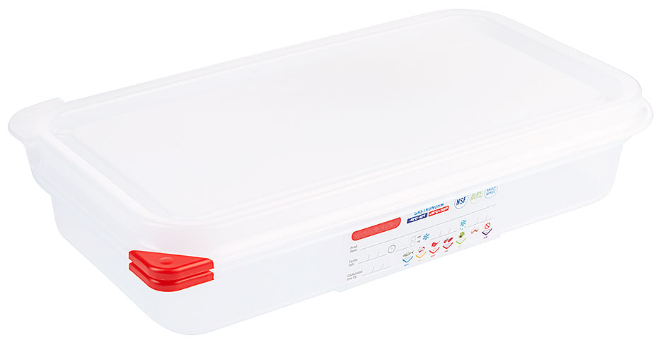 Lebensmittelbehälter GN 1/3 - Tiefe 6,5 cm - Volumen 2,5 Liter Lebensmittelbehälter GN 1/3 - Tiefe 6,5 cm - Volumen 2,5 Liter