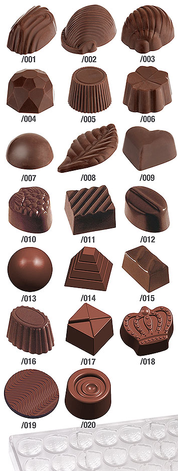 Pralinenform Pyramide 25,0 x 25,0 x 19,0 mm - Formen 21
