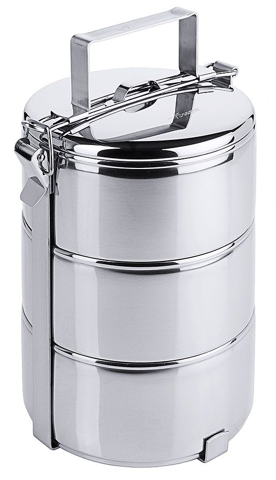 Etagen Essenträger 3-teilig- Ø 14,0cm, Behälter je 0,9 Liter Etagen Essenträger 3-teilig- Ø 14,0cm, Behälter je 0,9 Liter