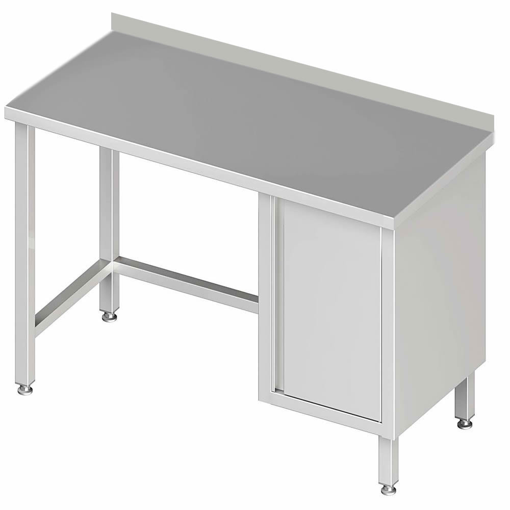 Arbeitstisch ohne Boden, 280x60x85cm, mit Schrank rechts, mit Aufkantung Arbeitstisch ohne Boden, 280x60x85cm, mit Schrank rechts, mit Aufkantung