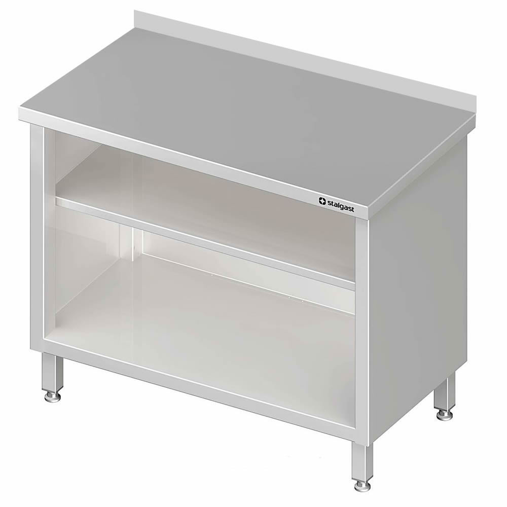 Arbeitsschrank offen, 100x60x85cm, mit Zwischenboden, mit Aufkantung Arbeitsschrank offen, 100x60x85cm, mit Zwischenboden, mit Aufkantung