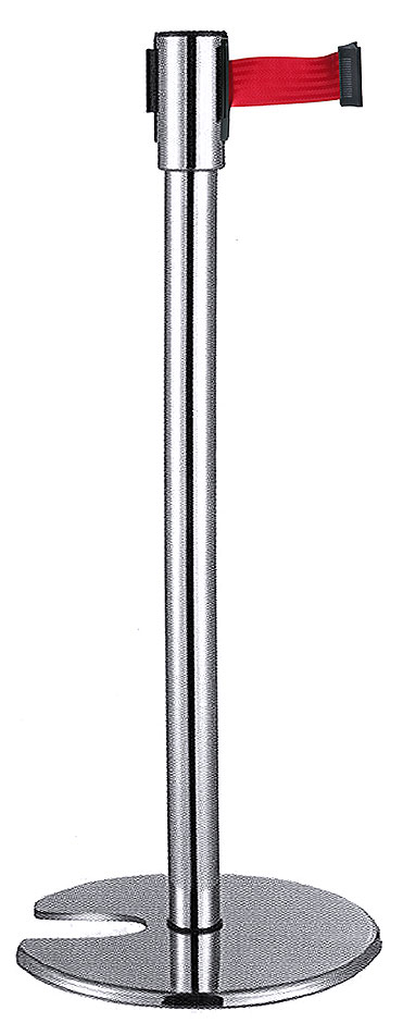 Gurtabsperrpfosten rot - Boden Ø 35 cm - H 95 cm