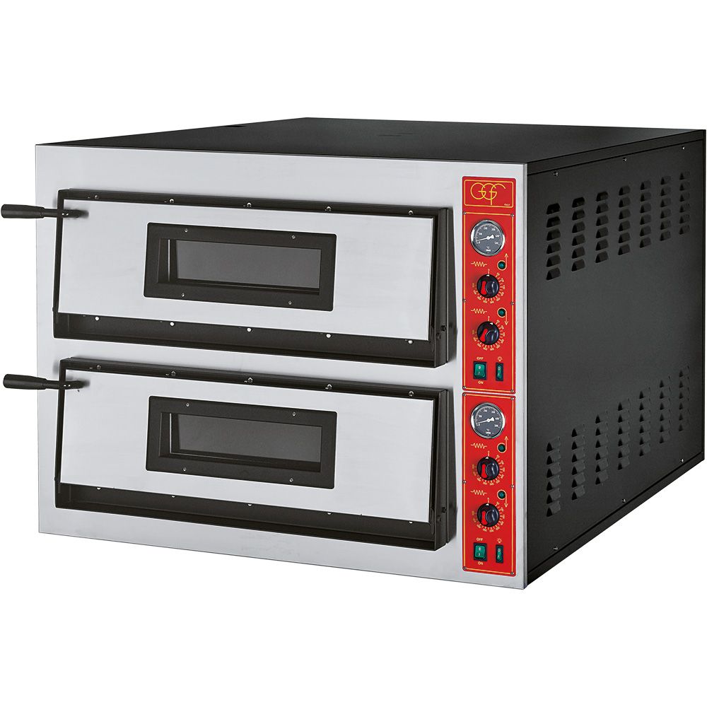 GGF Pizzaofen, 2 Kammern, 12 Pizzen à 360 mm, Vollschamott, 18,0 kW GGF Pizzaofen, 2 Kammern, 12 Pizzen à 360 mm, Vollschamott, 18,0 kW