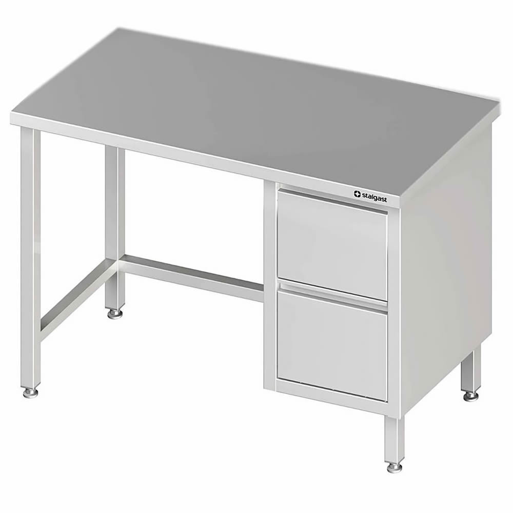 Arbeitstisch ohne Boden, 280x70x85cm, 2 Schubladen rechts Arbeitstisch ohne Boden, 280x70x85cm, 2 Schubladen rechts