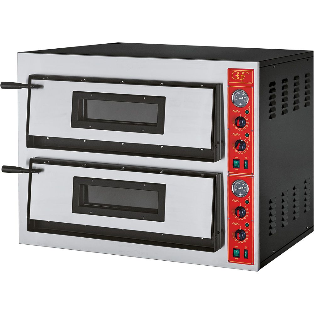 GGF Pizzaofen, 2 Kammern, 8 Pizzen à 360 mm, Vollschamott, 12,0 kW GGF Pizzaofen, 2 Kammern, 8 Pizzen à 360 mm, Vollschamott, 12,0 kW