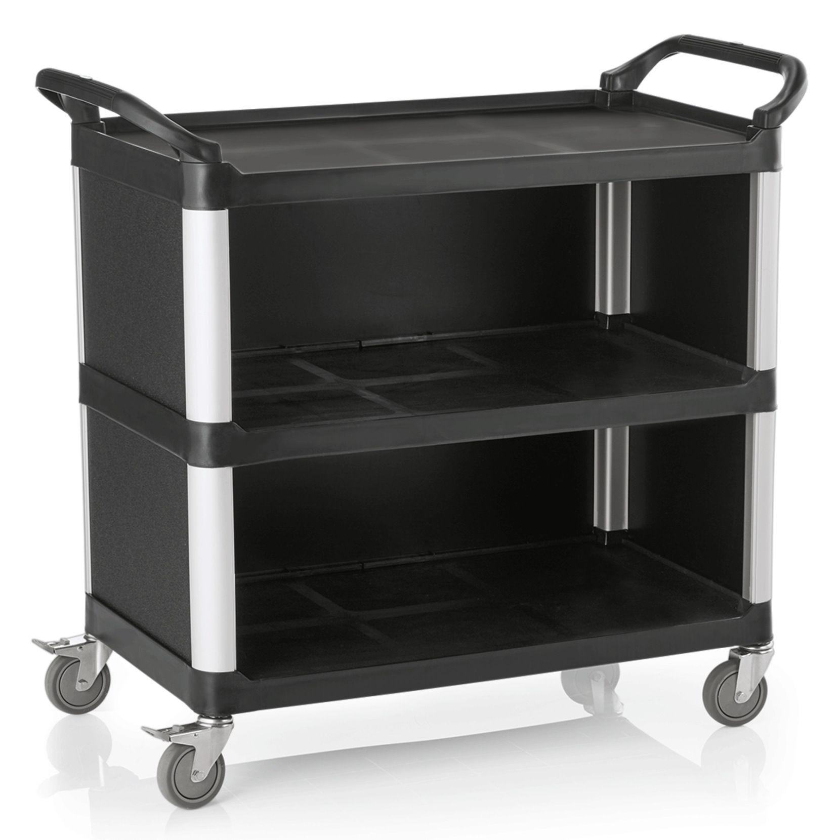 Servierwagen mit Alurahmen, 96 x 50 x 102 cm, Polypropylen Servierwagen mit Alurahmen, 96 x 50 x 102 cm, Polypropylen