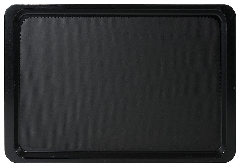 Tablett GN 1/2 - 32,5 x 26,5cm aus Polyesterharz in schwarz - rutschfest Tablett GN 1/2 - 32,5 x 26,5cm aus Polyesterharz in schwarz - rutschfest