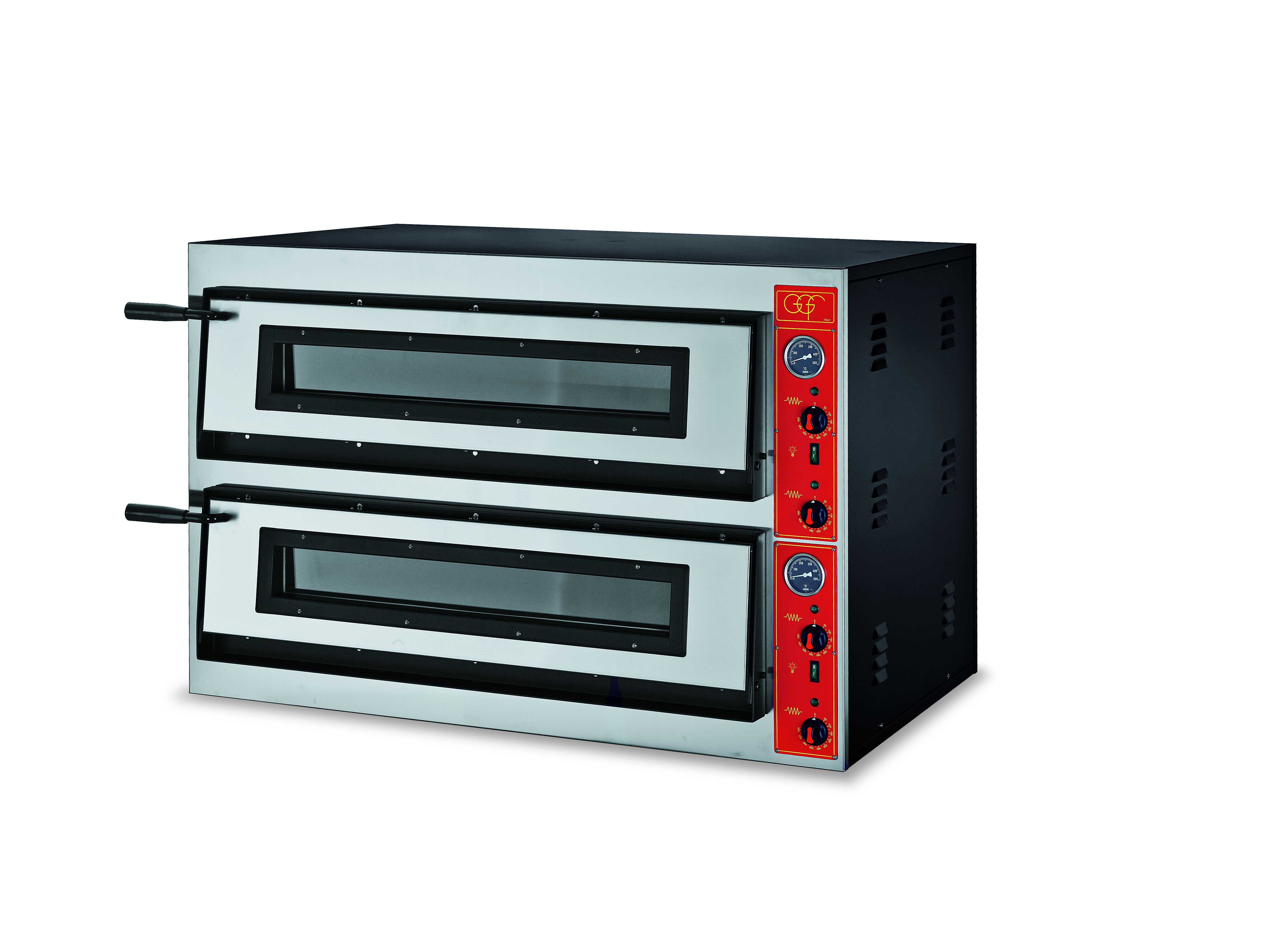 GGF Pizzaofen, 2 Kammern, 12 Pizzen à 300 mm, 12,8 kW GGF Pizzaofen, 2 Kammern, 12 Pizzen à 300 mm, 12,8 kW