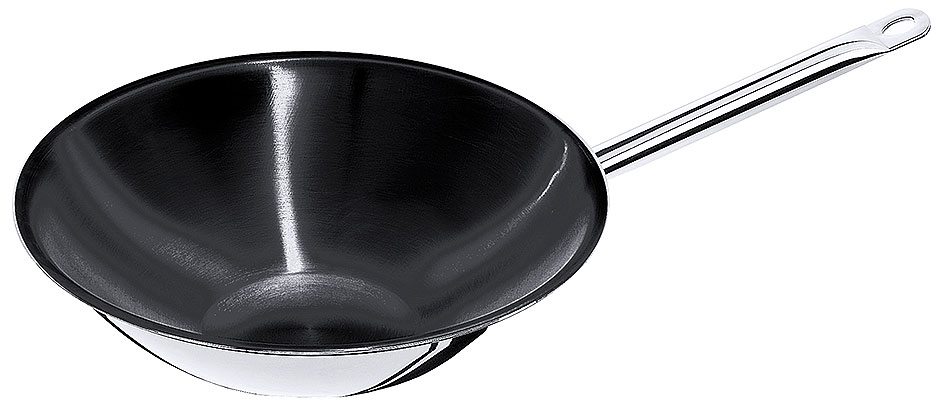  Antihaft-Wok ∅ 36,0 cm, mit PTFE, Boden flach