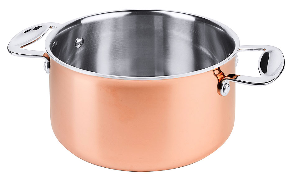Kupfer Fleischtopf Ø innen 20 cm - Volumen 3,5 Liter