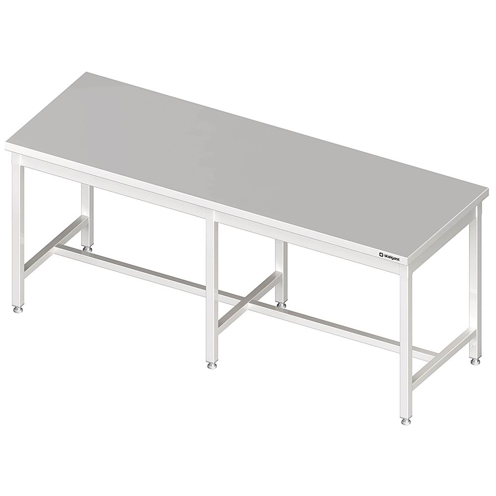 Zentralarbeitstisch 280x70x85cm, mittiger Strebe, ohne Aufkantung