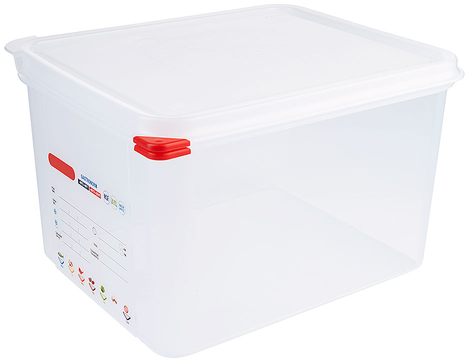 Lebensmittelbehälter GN 1/2 - Tiefe 20 cm - Volumen 12,5 Liter Lebensmittelbehälter GN 1/2 - Tiefe 20 cm - Volumen 12,5 Liter