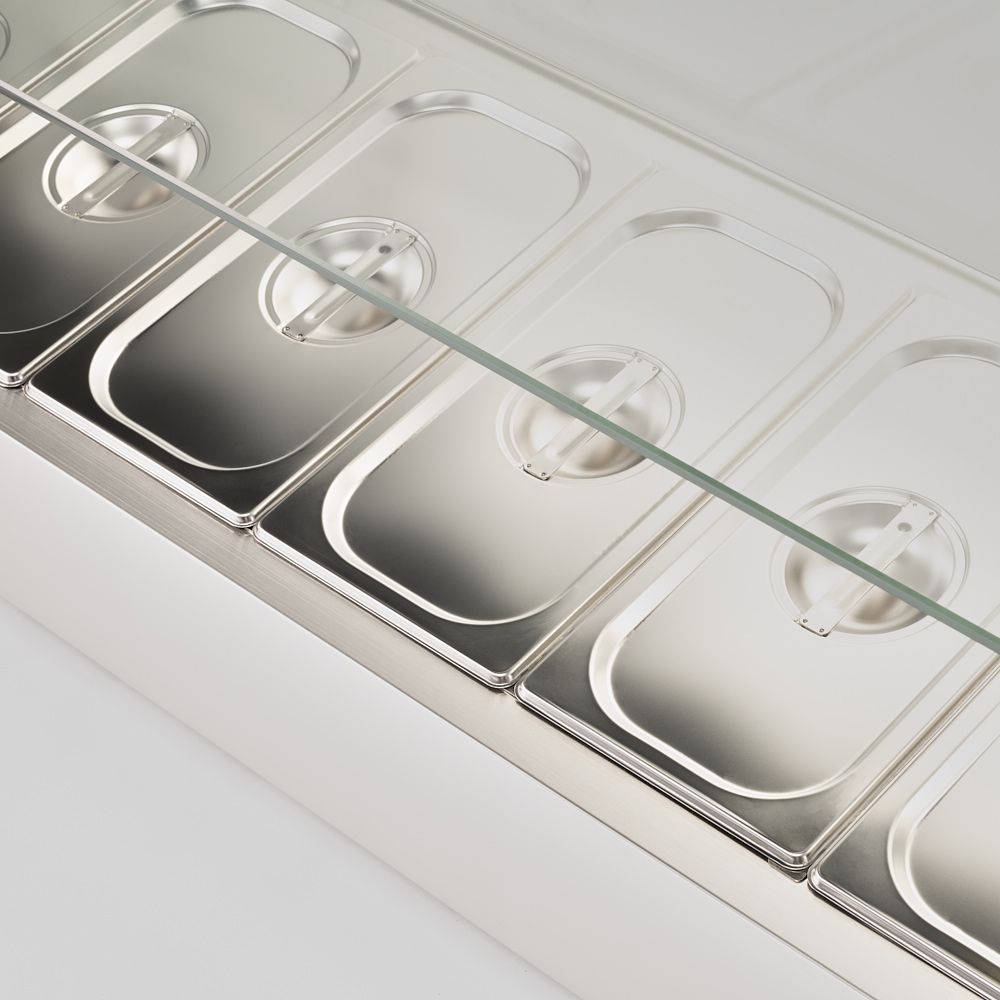 STARLINE Kühlaufsatzvitrine für 6x GN 1/3 mit Glas-Hygieneschutz STARLINE Kühlaufsatzvitrine für 6x GN 1/3 mit Glas-Hygieneschutz