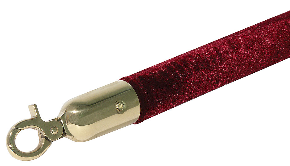 Absperrseil rot Ø 3,0 cm - Länge 150,0 cm - samtummantelt
