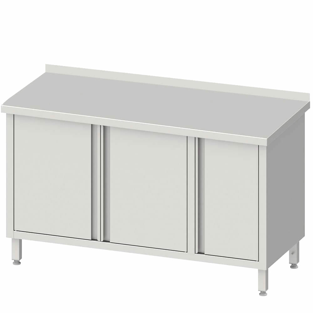 Arbeitsschrank mit 2 Flügeltüren 200x70x85cm, + 1 kl, Schrank rechts, mit Aufkantung