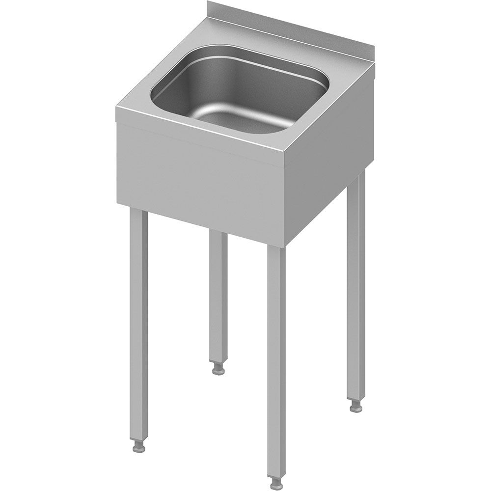 Handwaschbecken mit Untergestell, 400x410x850 mm, verschweißt Handwaschbecken mit Untergestell, 400x410x850 mm, verschweißt