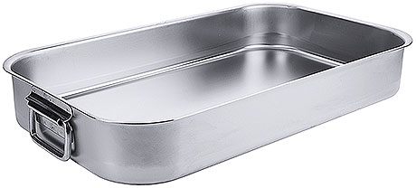 Bratröhrenpfanne - Maße 62,5 x 37,5 cm mit 24,0 Liter Volumen Bratröhrenpfanne - Maße 62,5 x 37,5 cm mit 24,0 Liter Volumen