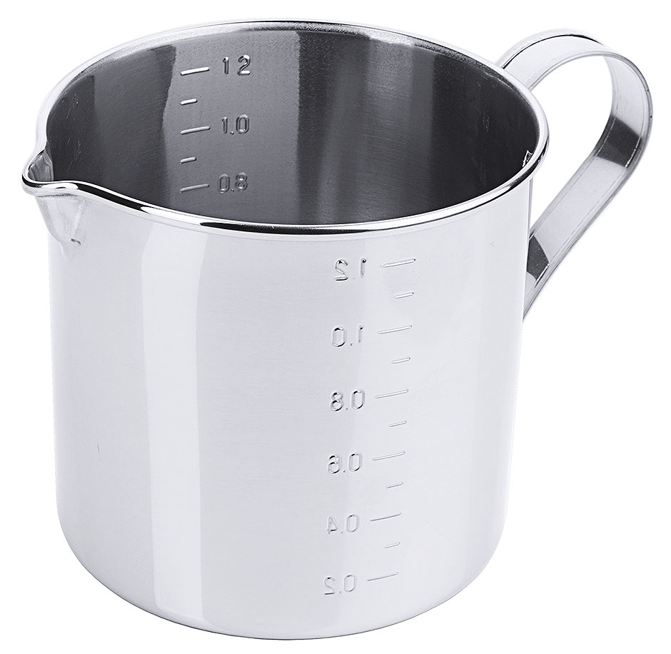 Zylindrisches Maß, graduiert Ø 12,0 cm - Höhe 12,0 cm - Volumen 1,3 Liter - Scala 1 Zylindrisches Maß, graduiert Ø 12,0 cm - Höhe 12,0 cm - Volumen 1,3 Liter - Scala 1
