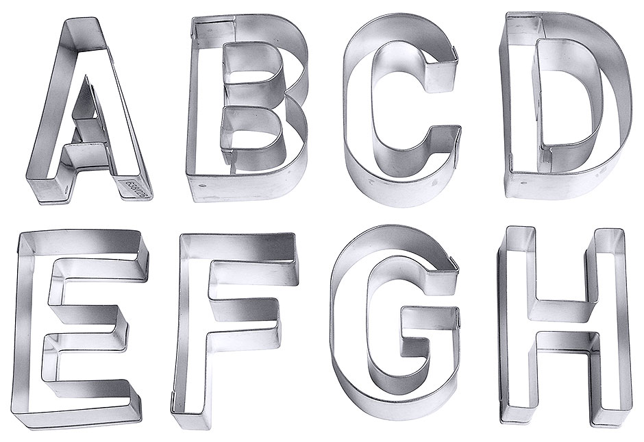 Ausstechformen Buchstaben groß von A - Z