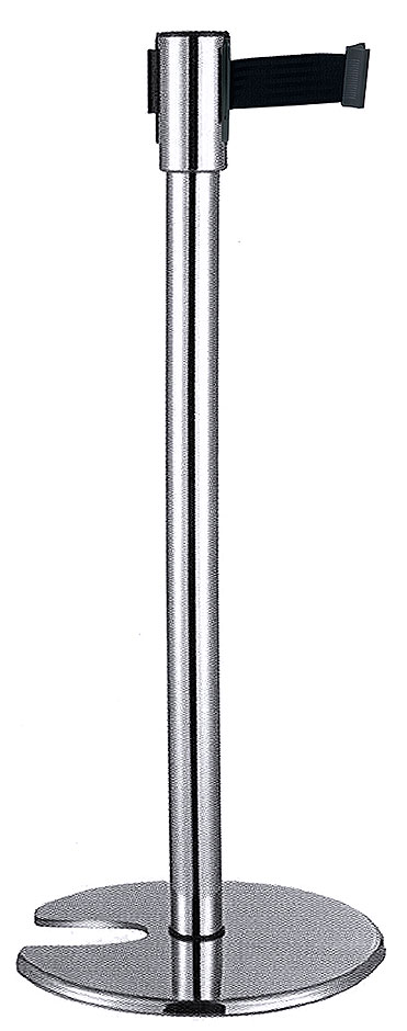 Gurtabsperrpfosten schwarz - Boden Ø 35 cm - H 95 cm