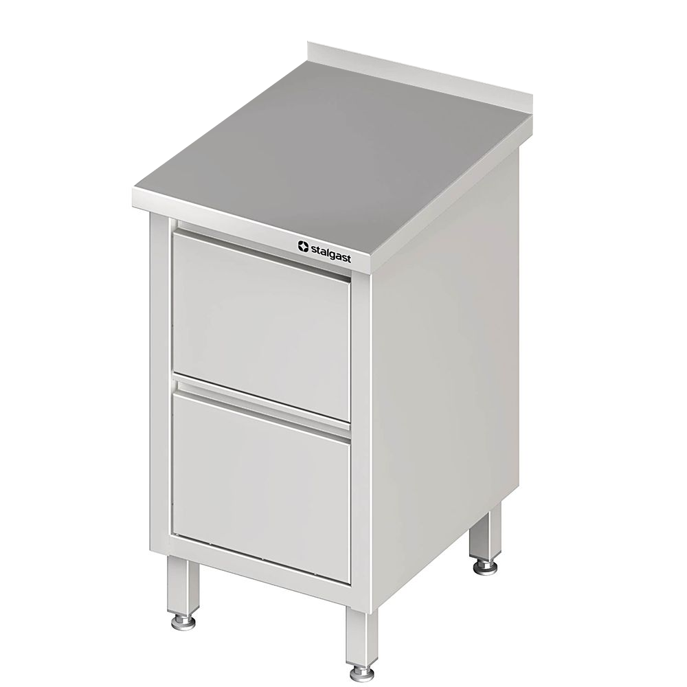 Schubladenschrank mit 2 Schubladen, 450x600x850 mm, Aufkantung Schubladenschrank mit 2 Schubladen, 450x600x850 mm, Aufkantung