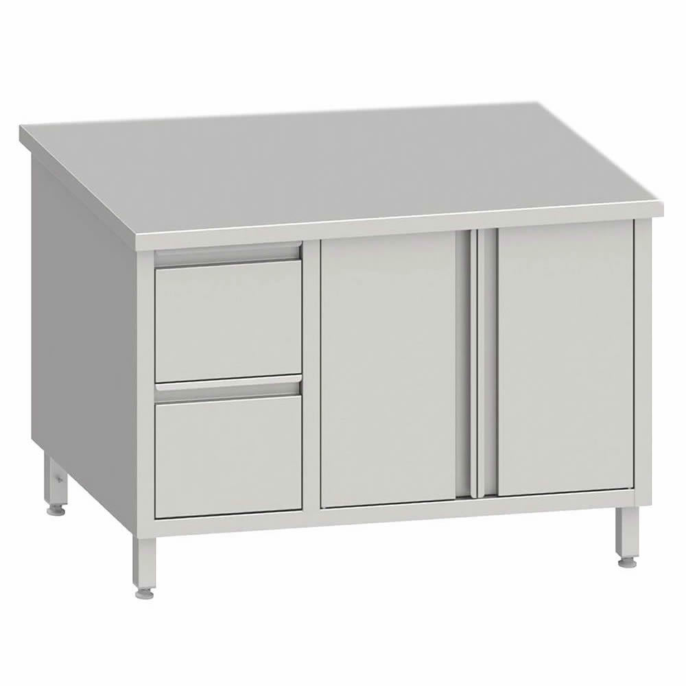 Arbeitsschrank mit 2 Flügeltüren, 190x70x85cm, 2 Schubladen links Arbeitsschrank mit 2 Flügeltüren, 190x70x85cm, 2 Schubladen links