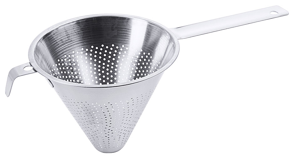 Spitzsieb mit Flachgriff Ø 12 cm - Höhe 8,5 cm - Volumen 0,25 Liter