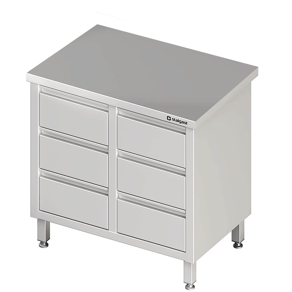 Schubladenschrank mit 2x3 Schubladen, 840x700x850 mm Schubladenschrank mit 2x3 Schubladen, 840x700x850 mm