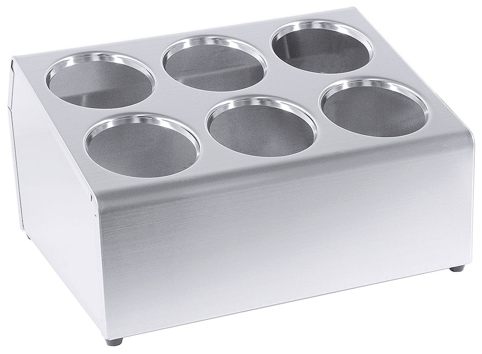 Besteckbehälter doppelreihig - für 6 Behälter Ø 10,0 cm Besteckbehälter doppelreihig - für 6 Behälter Ø 10,0 cm