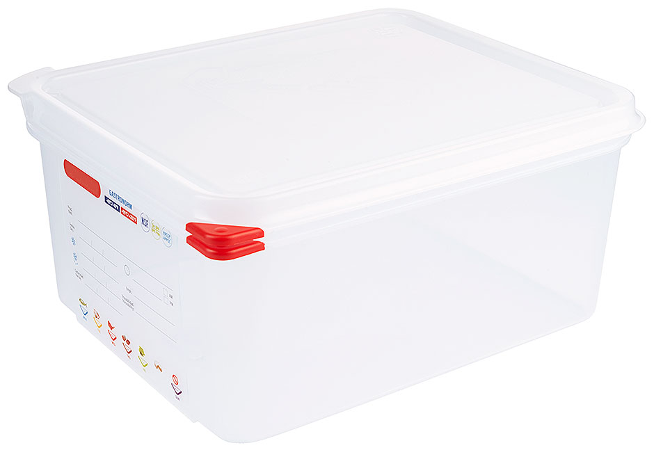 Lebensmittelbehälter GN 1/2 - Tiefe 15 cm - Volumen 10,0 Liter Lebensmittelbehälter GN 1/2 - Tiefe 15 cm - Volumen 10,0 Liter