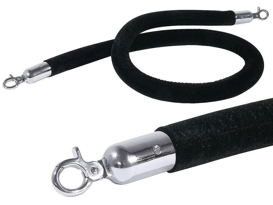 Absperrseil schwarz Ø 3,0 cm - Länge 150,0 cm - samtummantelt